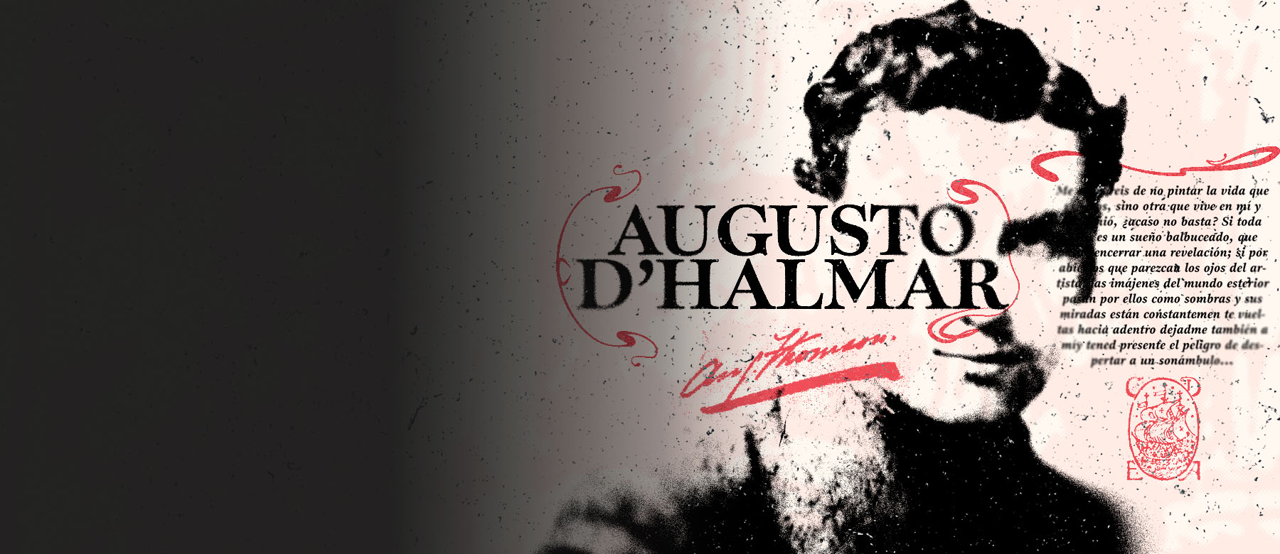 Composición gráfica para el minisitio sobre Augusto D'Halmar