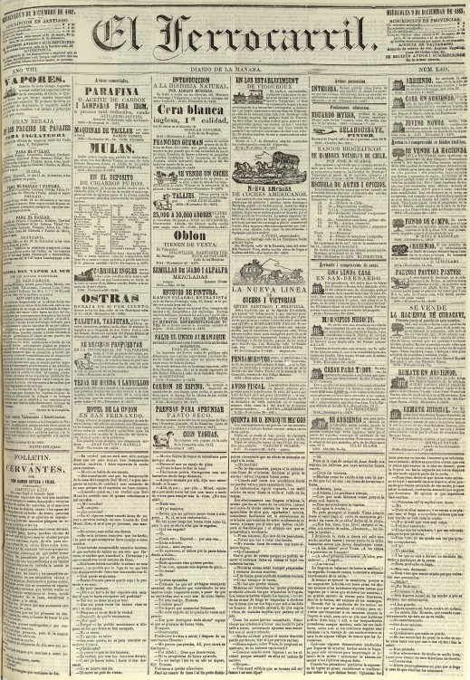 El ferrocarril, 9 de diciembre de 1863