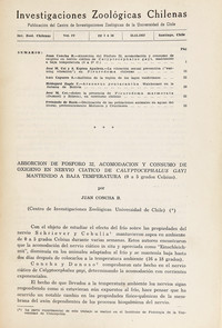 Investigaciones zoológicas chilenas. Santiago: Edit. del Pacífico, Vol. 4 (1957: nov. - 1958: ago.) 336 p.