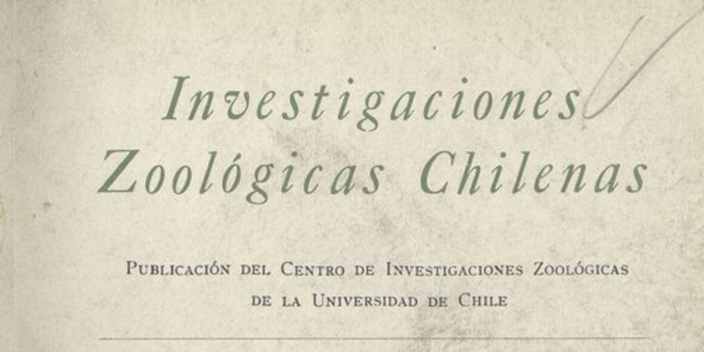 Investigaciones zoológicas chilenas. Santiago: Edit. del Pacífico, Vol. 8 (1962) 146 p.