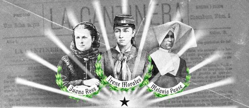 Composición gráfica para el minisitio sobre mujeres en la Guerra del Pacífico Composición gráfica para el minisitio sobre mujeres en la Guerra del Pacífico