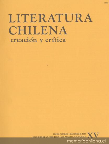 Literatura chilena, creación y crítica