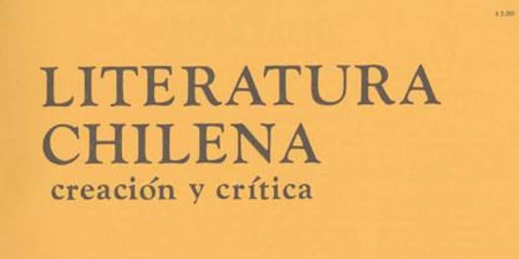 Literatura chilena, creación y crítica