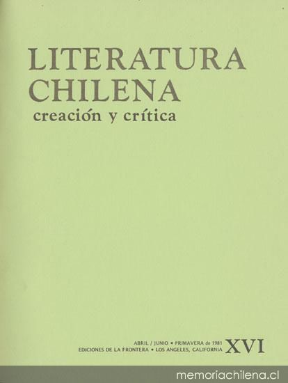 Literatura chilena, creación y crítica