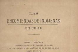 Las encomiendas de indígenas en Chile