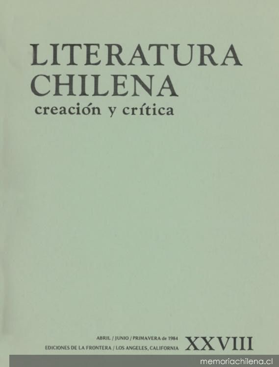 Literatura chilena, creación y crítica