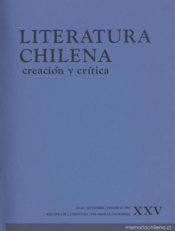 Literatura chilena, creación y crítica