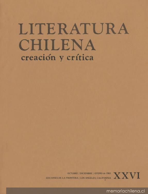 Literatura chilena, creación y crítica