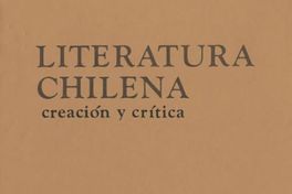 Literatura chilena, creación y crítica