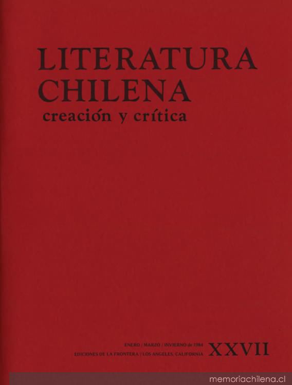 Literatura chilena, creación y crítica