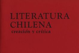 Literatura chilena, creación y crítica