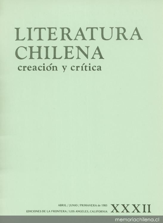 Literatura chilena, creación y crítica