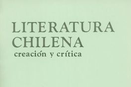 Literatura chilena, creación y crítica