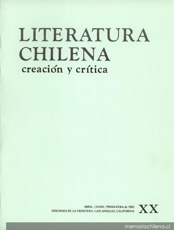 Literatura chilena, creación y crítica