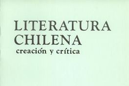 Literatura chilena, creación y crítica