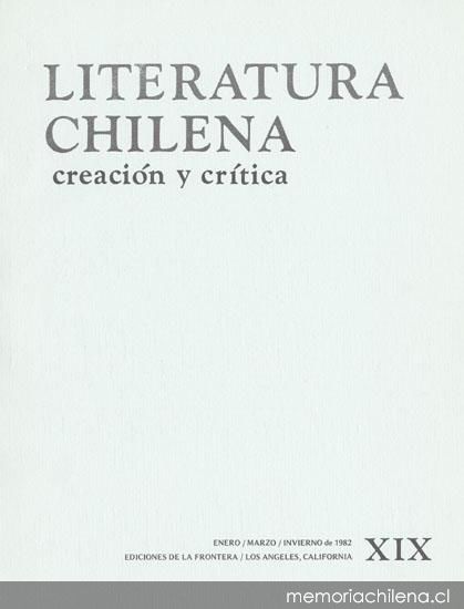 Literatura chilena, creación y crítica