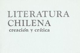 Literatura chilena, creación y crítica