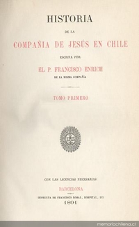 Llegada de los primeros jesuitas a Chile y sus obras educacionales y misioneras