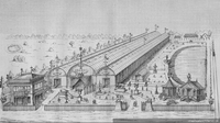 Vista exterior del pabellón francés, hacia 1875