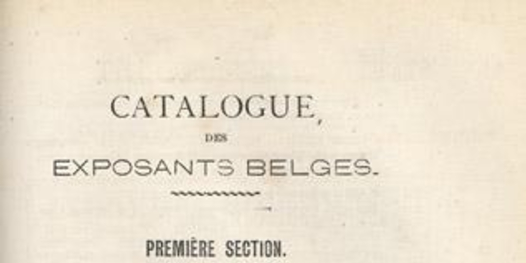 Catalogue de exposants belges