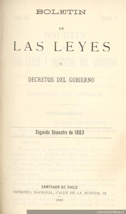 Ley de inhumación de cadáveres : 2 de agosto, 1883