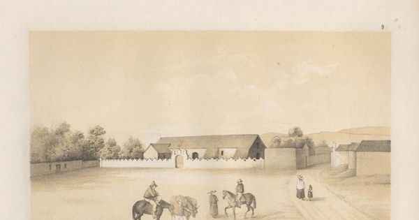 Plaza de Atacama, hacia 1850