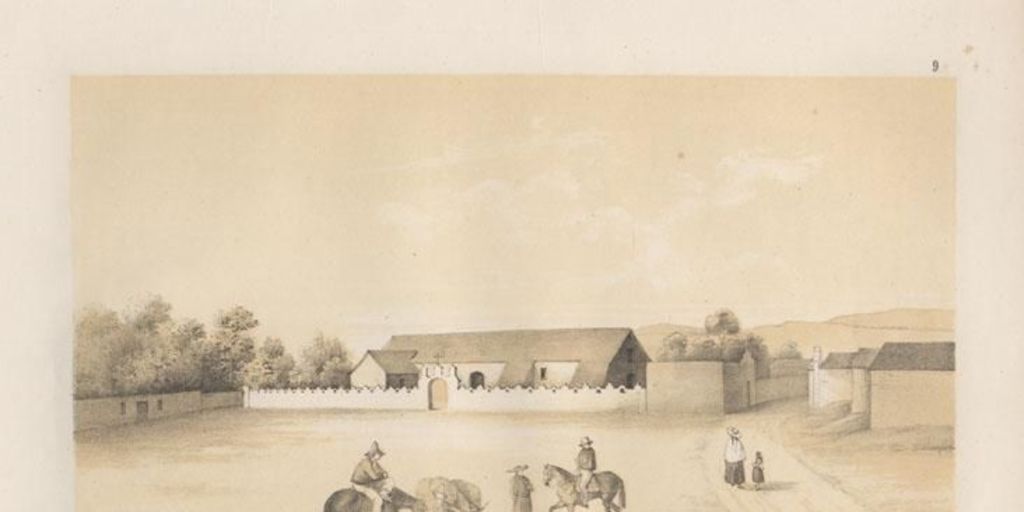 Plaza de Atacama, hacia 1850