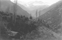 Paisaje cordillerano con rancho