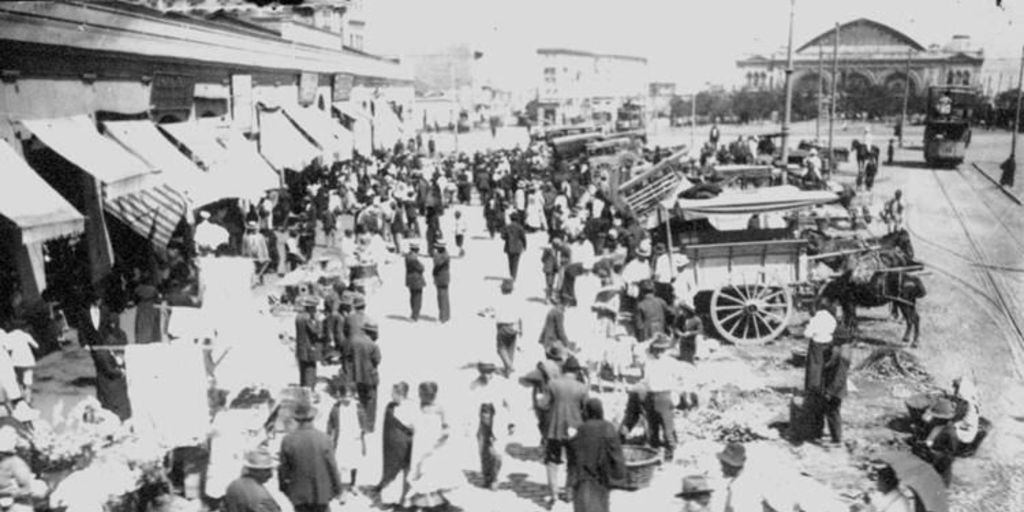 Mercado Central, hacia 1900