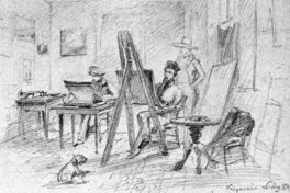 Mauricio Rugendas en su estudio. Valparaíso, 1834