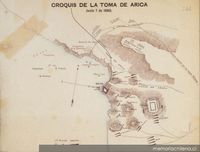 Croquis de la toma del morro de Arica, 7 de junio de 1880