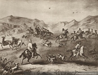 Caza de guanacos, ca. 1855