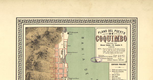 Plano del puerto de Coquimbo, 1895