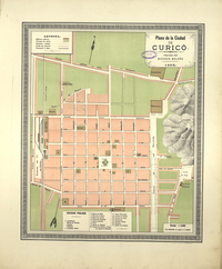 Plano de la ciudad de Curicó, 1895