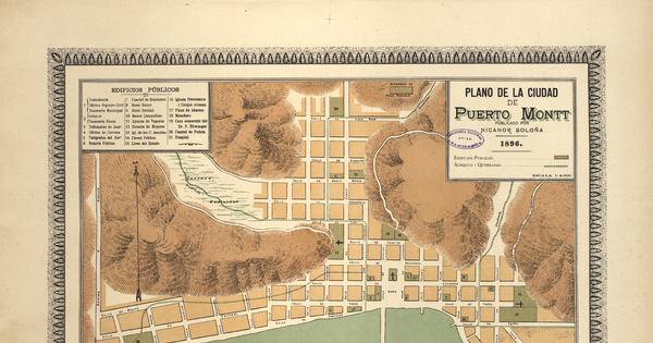 Plano de la ciudad de Puerto Montt, 1896