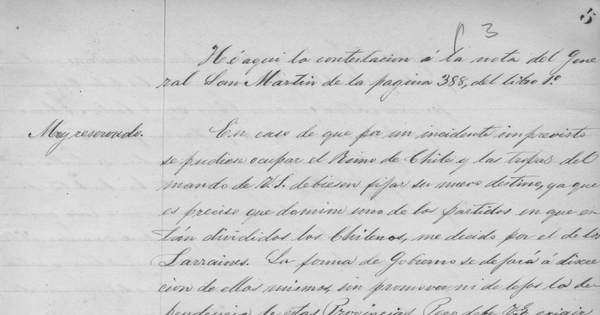 Carta al Señor D. Manuel Olaguer Feliú, Brigadier y Sub-Inspector de Ingenieros. San Carlos de Chiloé, 1 de abril de 1818