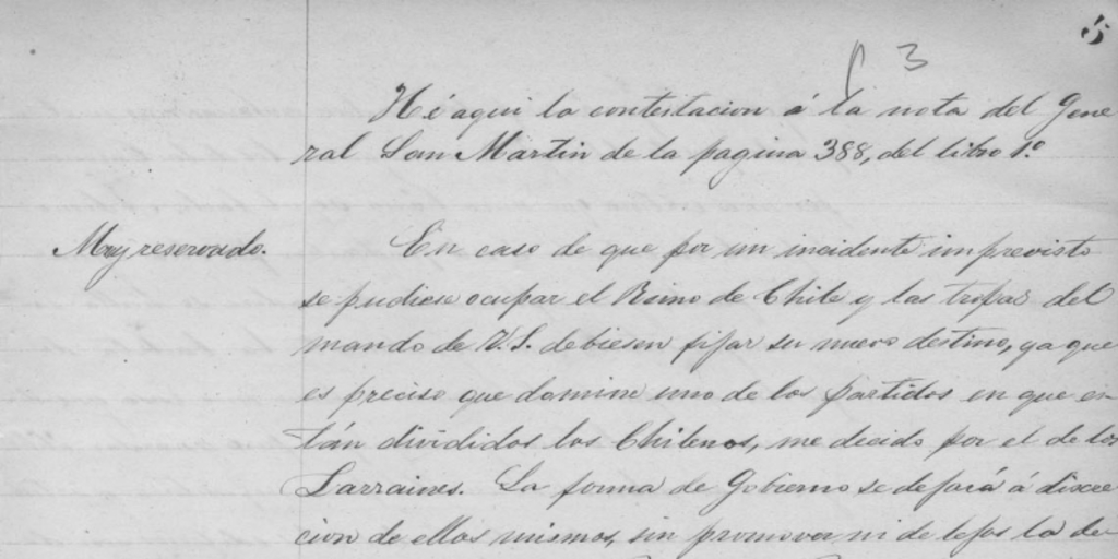 Carta al Señor D. Manuel Olaguer Feliú, Brigadier y Sub-Inspector de Ingenieros. San Carlos de Chiloé, 1 de abril de 1818