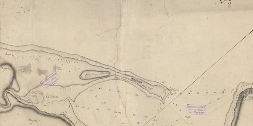 Plano del puerto ù estero de Huyti situado en la costa oriental de la Isla de Chiloe... levantado en 1787