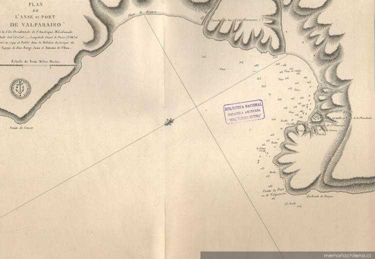 Plan de l'anse et port de Valparaiso, 1799