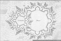 Plano de plaza fuerte y ciudadela