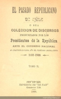 Discurso ante el Congreso Nacional de 1881