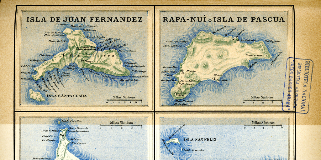 Isla de Juan Fernández; Rapa-Nuí o Isla de Pascua; Isla Santa María; Islas San Félix i San Ambrosio