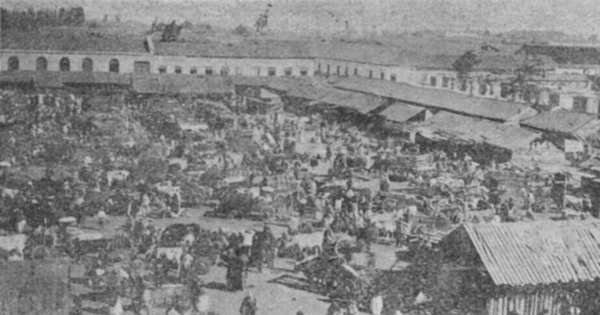 Feria de productos agrícolas, Chillán, 1903