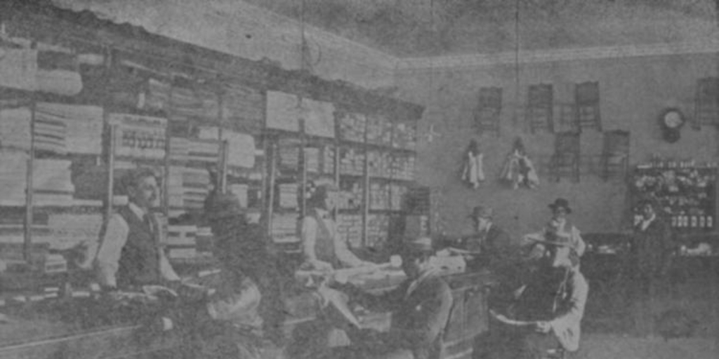 Salitrera de Tarapacá, interior de la tienda, 1903