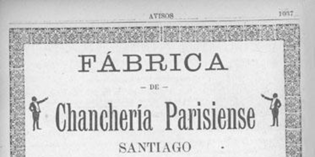 Fábrica de Chanchería Parisiense, Santiago, 1903