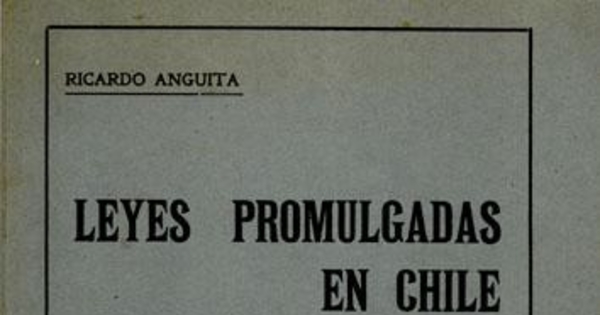 Leyes promulgadas en Chile : suplemento, 1913-1918 : tomo v