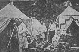 Campamento durante el levantamiento del plano topográfico