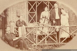Domingo Santa María y su familia, hacia 1880