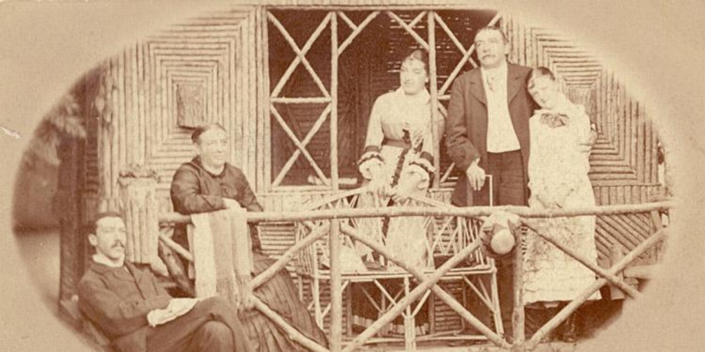 Domingo Santa María y su familia, hacia 1880