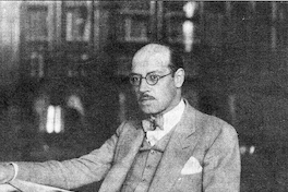 Guillermo Feliú Cruz, en la Sala Medina : fue su Conservador Vitalicio desde 1925